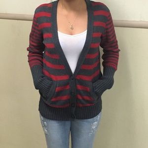 American Eagle Size Large Striped Cardigan